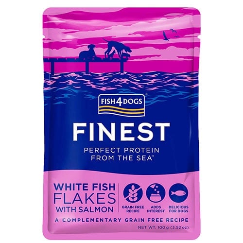 Finest witvis Flakes met zalm - Fish4dogs